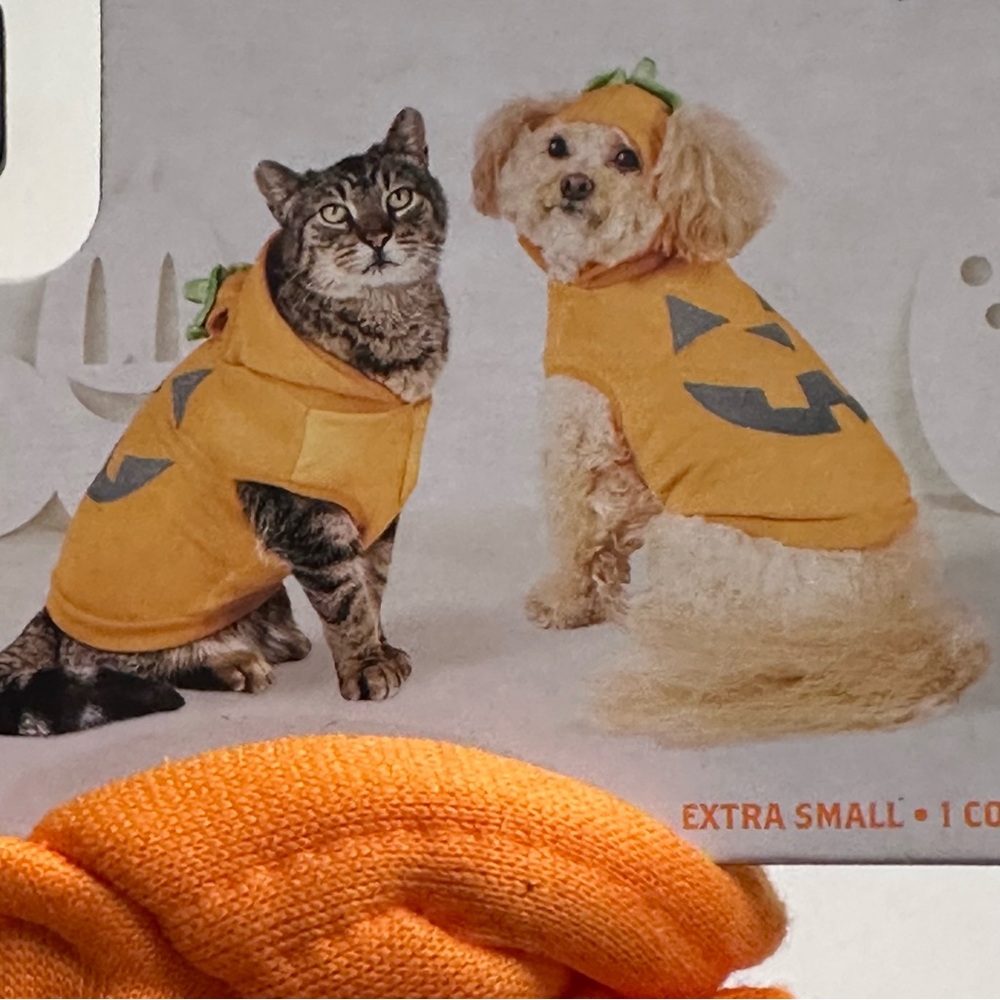 Hyde & EEK! Reflective Jack-O’-Lantern, Orange Pet Sweatshirt XS
